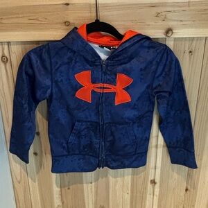 Under Armour Blue and Orange Kids' Zip Up Hoodie